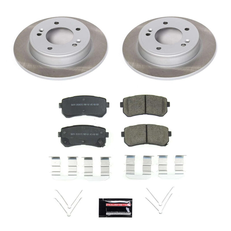 Power Stop 18-22 Hyundai Kona Rear Semi-Coated Rotor Kit PowerStop