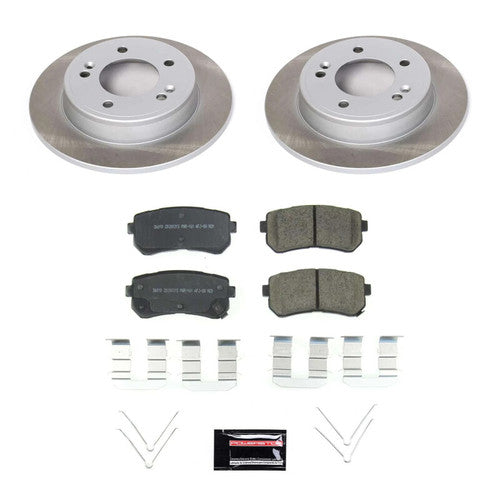 Power Stop 18-22 Hyundai Accent Front and Rear Semi-Coated Rotor Kit