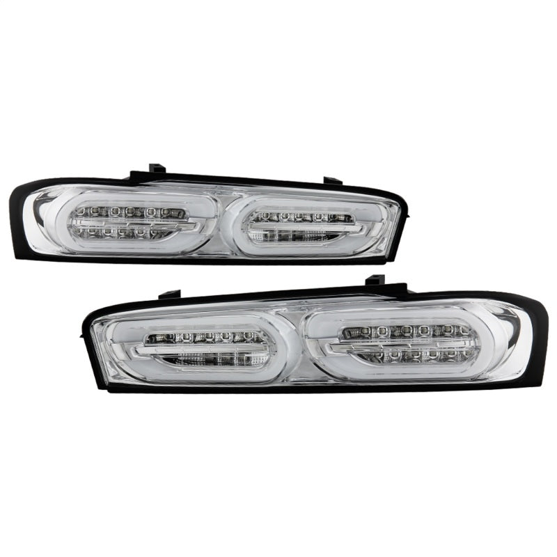Spyder Chevy Camaro 16-18 Halogen LED Tail Lights Chrome ALT-YD-CCAM16HAL-SEQ-C SPYDER