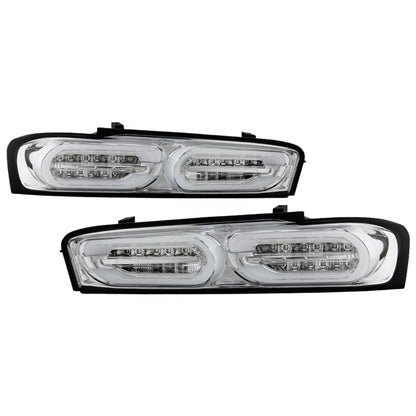 Spyder Chevy Camaro 16-18 Halogen LED Tail Lights Chrome ALT-YD-CCAM16HAL-SEQ-C SPYDER