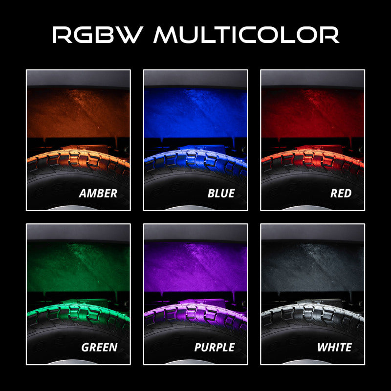 Diode Dynamics Stage Series SXS Rock Light Installer Kit RGBW M8 (4-pack)