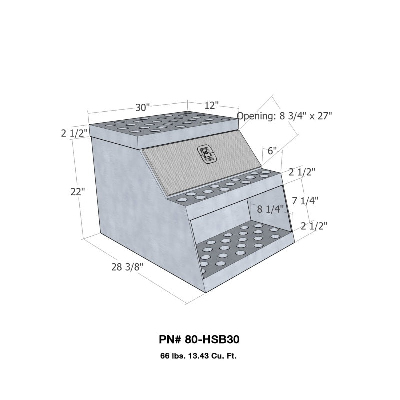 Westin/Brute HD Step Box 30in HD Step Box 30in - Aluminum