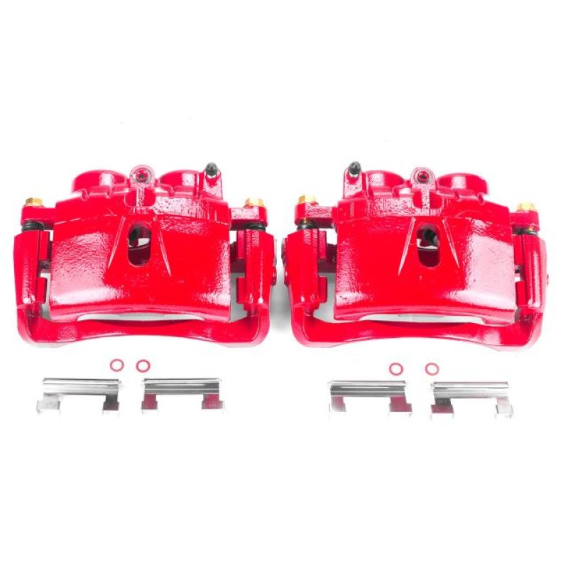 Power Stop 03-19 Chevrolet Express 3500 Front Red Calipers w/Brackets - Pair PowerStop
