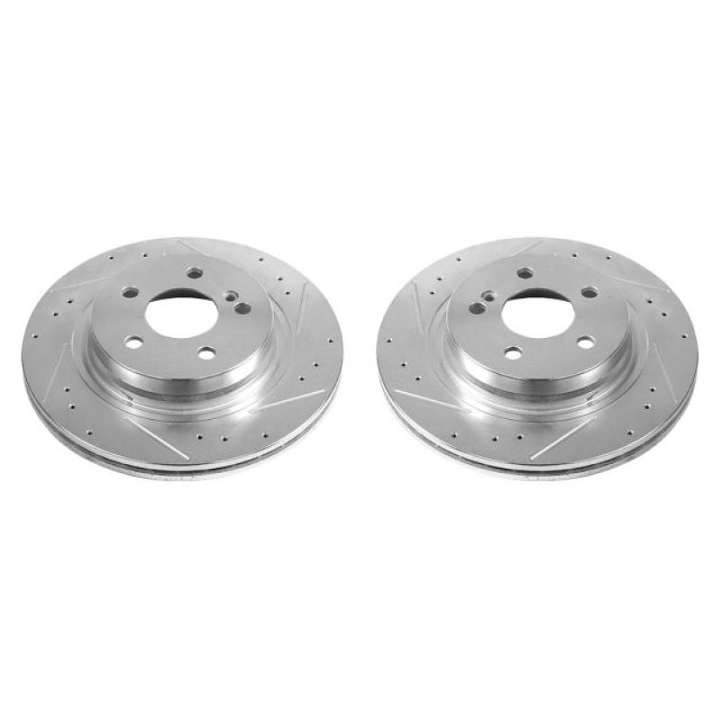 Power Stop 12-16 Mercedes-Benz C250 Rear Evolution Drilled & Slotted Rotors - Pair PowerStop