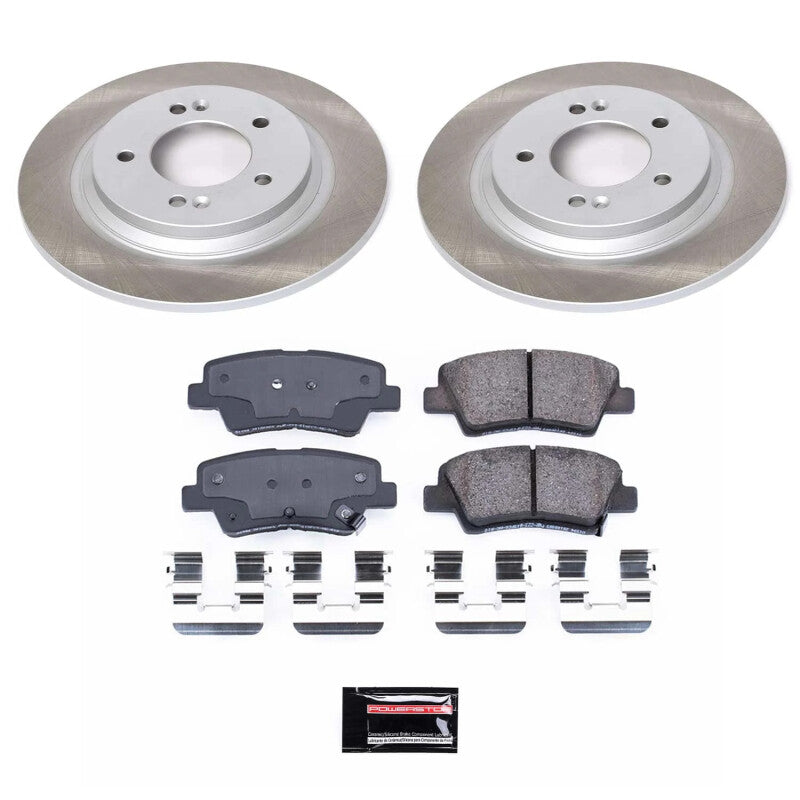 Power Stop 15-16 Kia Soul EV Rear Semi-Coated Rotor Kit PowerStop