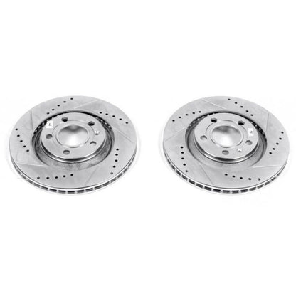 Power Stop 04-09 Audi S4 Rear Evolution Drilled & Slotted Rotors - Pair PowerStop