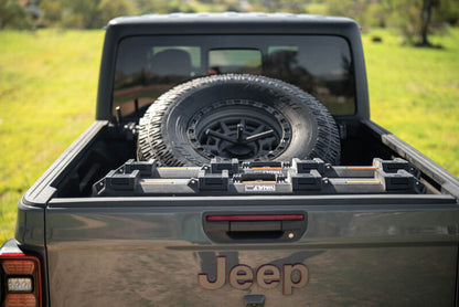 DV8 Offroad 2020+ Jeep Gladiator JT Adjustable In-Bed Tire Carrier