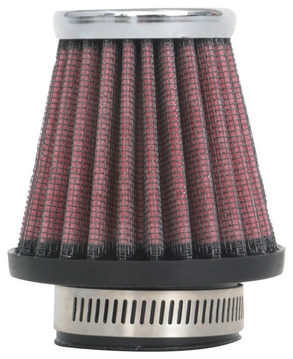 K&N Universal Round Tapered Chrome Filter 1.563in Flange ID x 3in Base OD x 2in Top OD x 3in H K&N Engineering
