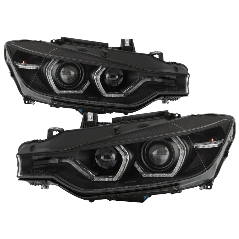 Spyder 12-14 BMW F30 3 Series 4DR Projector Headlights - Black PRO-YD-BMWF3012-AFSHID-BK SPYDER