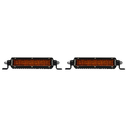 RIGID Industries SR-Series 6-Inch SAE Fog Lights Amber PRO Pair LED Light Bar - 906705
