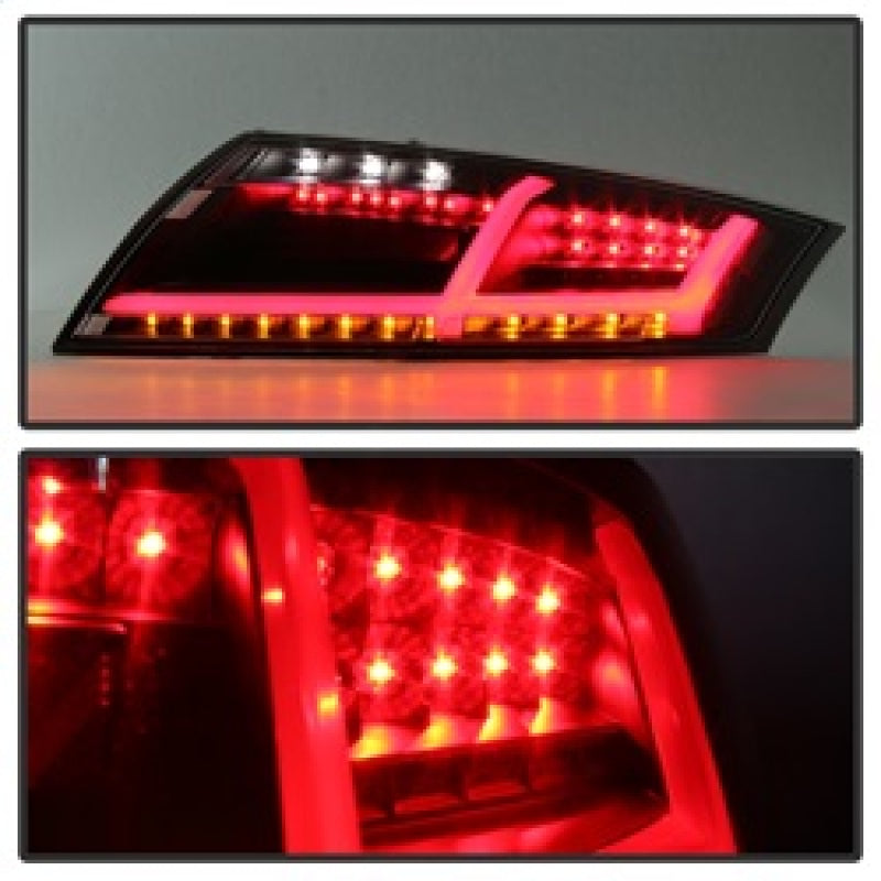 Spyder Audi TT 07-12 LED Tail Lights Black ALT-YD-ATT07-LED-BK SPYDER