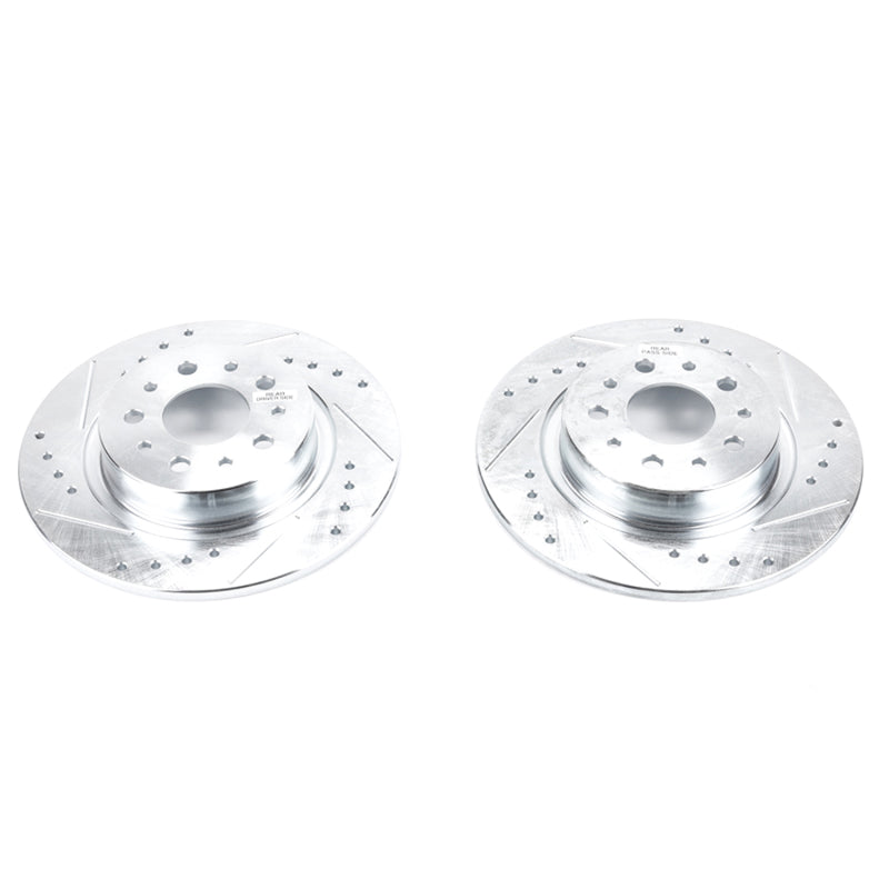 Power Stop 14-19 Fiat 500L Rear Evolution Drilled & Slotted Rotors - Pair PowerStop