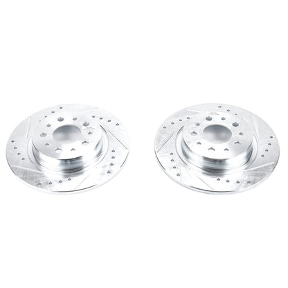 Power Stop 14-19 Fiat 500L Rear Evolution Drilled & Slotted Rotors - Pair PowerStop