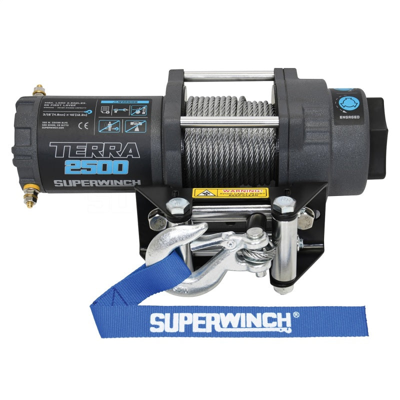 Superwinch 2500 LBS 12 VDC 3/16in x 40ft Steel Wire Terra Winch Superwinch