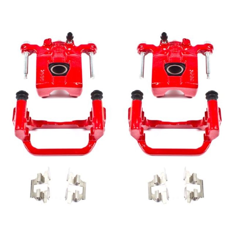 Power Stop 07-12 Nissan Altima Rear Red Calipers w/Brackets - Pair PowerStop