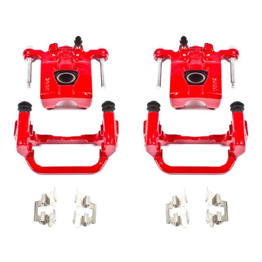 Power Stop 07-12 Nissan Altima Rear Red Calipers w/Brackets - Pair PowerStop