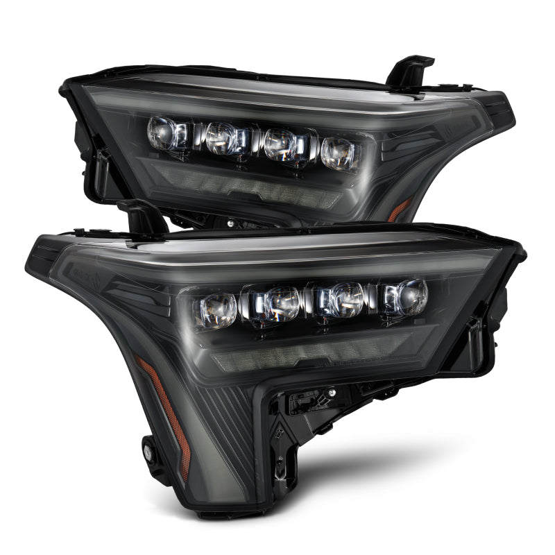 AlphaRex 880871 22-23 Toyota Tundra NOVA-Series Headlights Alpha-Black w/Amber DRL - Req 810029 OR 810030