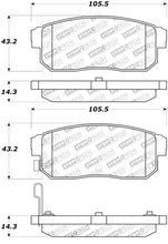 Load image into Gallery viewer, StopTech Premium Ceramic Rear Brake Pads - 308.10080