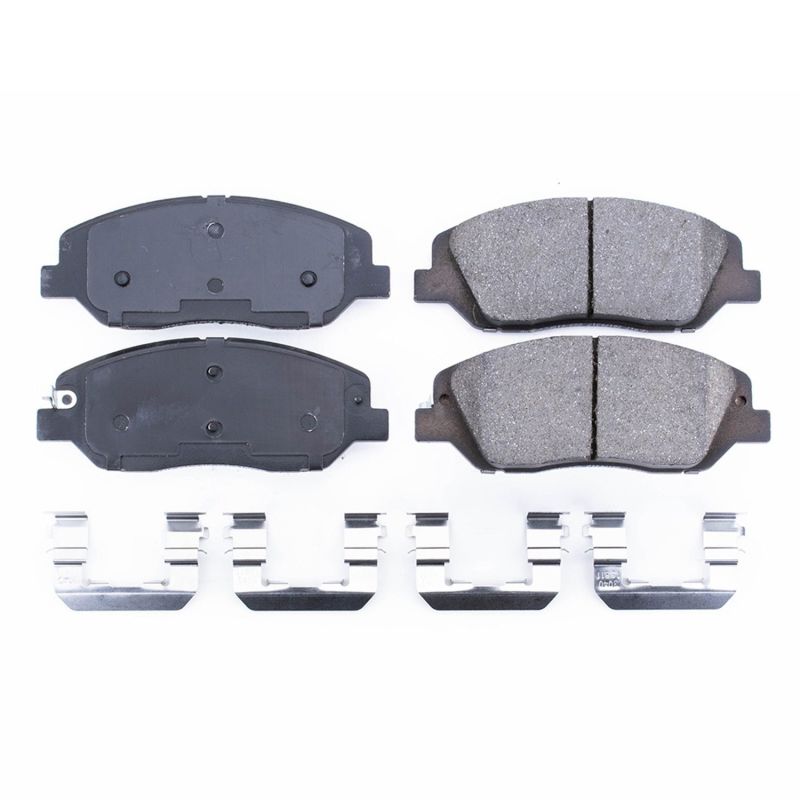 Power Stop 17-18 Hyundai Santa Fe Front Z17 Evolution Ceramic Brake Pads w/Hardware PowerStop