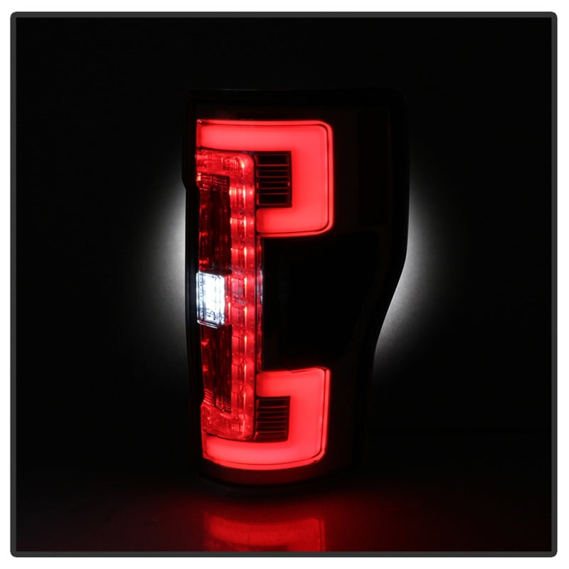 Spyder 17-18 Ford F-250 SD (w/Blind Spot Sensor) LED Tail Lights - Chrm (ALT-YD-FS17BS-LED-C) SPYDER