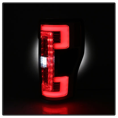 Spyder 17-18 Ford F-250 SD (w/Blind Spot Sensor) LED Tail Lights - Chrm (ALT-YD-FS17BS-LED-C) SPYDER