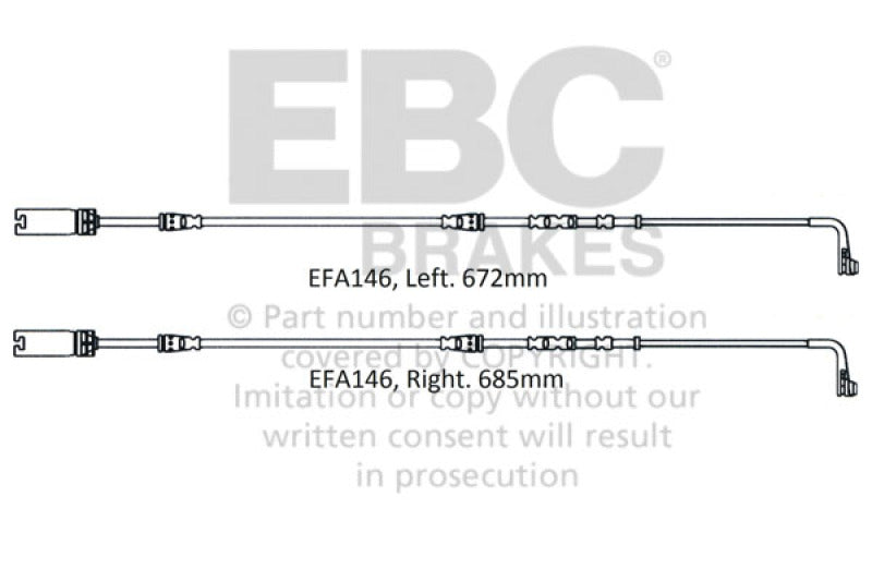 EBC 2008-2010 BMW M3 4.0L (E90) Front Wear Leads EBC