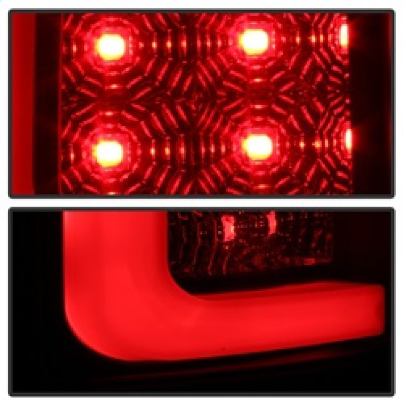 Spyder 07-13 GMC Sierra 1500 V2 Light Bar LED Tail Lights - Blk Smoke (ALT-YD-GS07V2-LBLED-BSM) SPYDER
