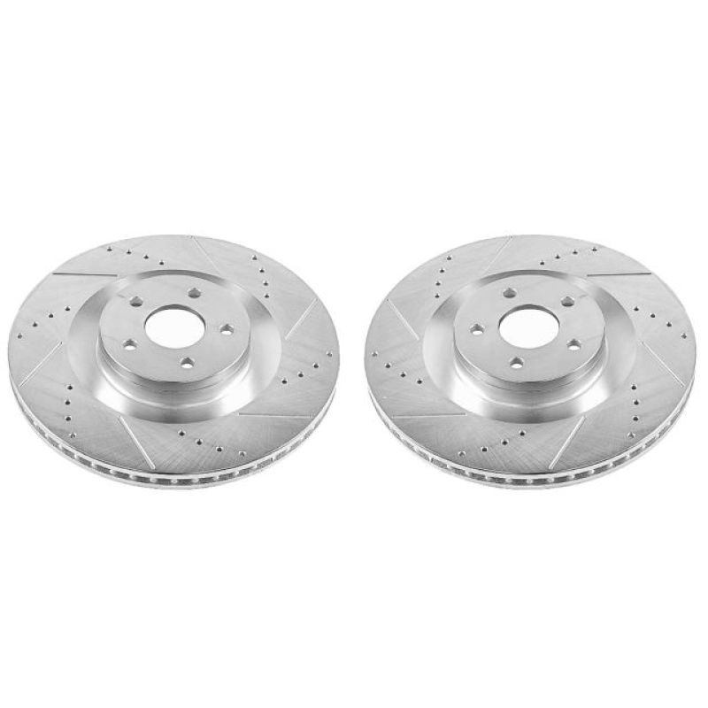 Power Stop 16-18 Ford Focus Front Evolution Drilled & Slotted Rotors - Pair PowerStop