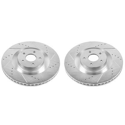 Power Stop 16-18 Ford Focus Front Evolution Drilled & Slotted Rotors - Pair PowerStop
