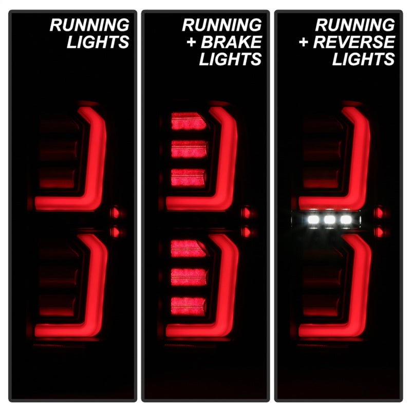 Spyder GMC Sierra 19-20 Incandescent Bulb Model Only LED Tail Lights - Black ALT-YD-GS19-LED-BK SPYDER