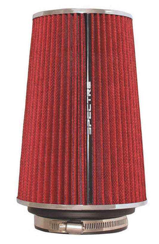 Spectre Universal Conical Air Filter 3/3-1/2/4 in Flange Red - 9732