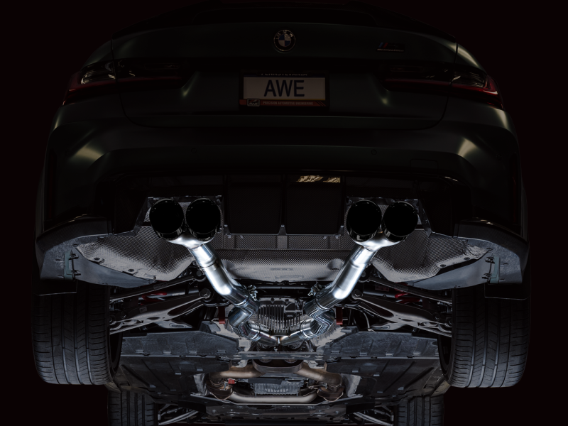 AWE Track Edition Catback Exhaust for BMW G8X M3/M4 - Diamond Black Tips AWE Tuning