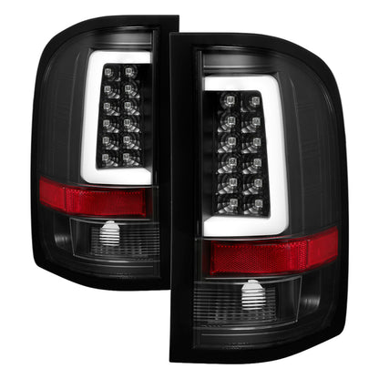 Spyder 07-13 Silverado (Will Not Work w/2010 921 Bulb) V3 LED Tail Lghts Blk ALT-YD-CS07V3-LBLED-BK SPYDER