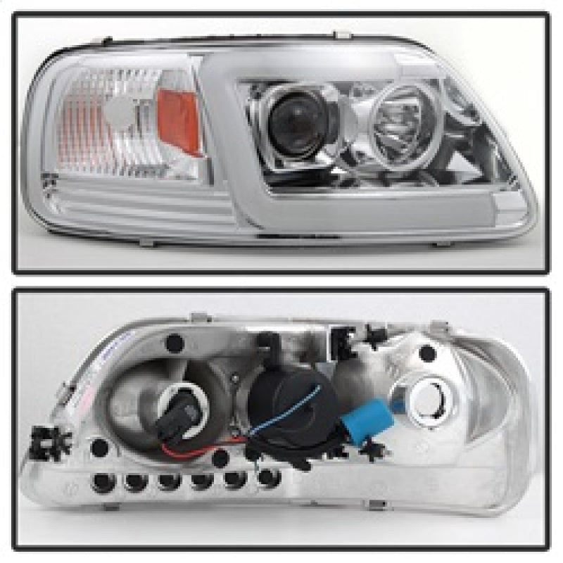 Spyder 97-03 Ford F-150 (After 6/1997) V2 Proj Headlights DRL LED - Chrm (PRO-YD-FF15097V2-LB-C) SPYDER