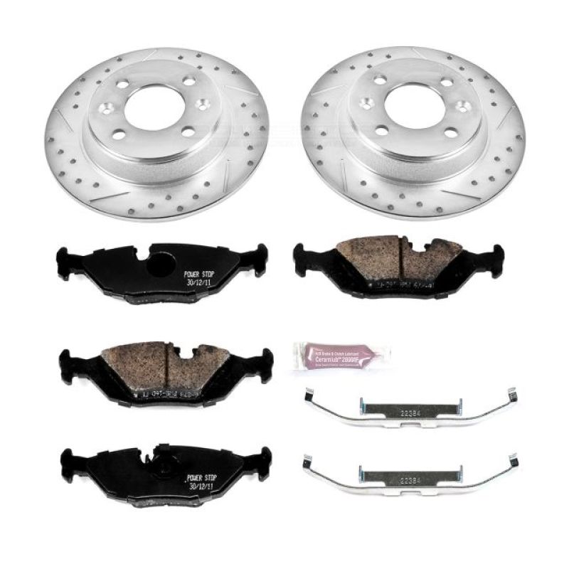 Power Stop 88-93 Saab 900 Rear Z23 Evolution Sport Brake Kit PowerStop