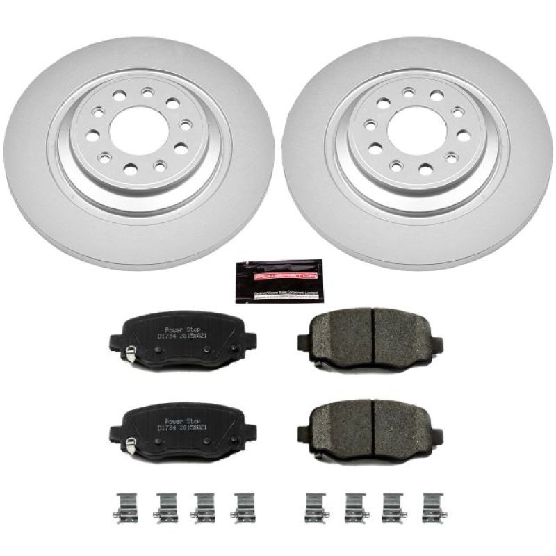 Power Stop 14-19 Jeep Cherokee Rear Z17 Evolution Geomet Coated Brake Kit PowerStop