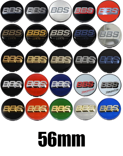 BBS LOGO Center Cap Set 70mm Black/Blue EST. 1970