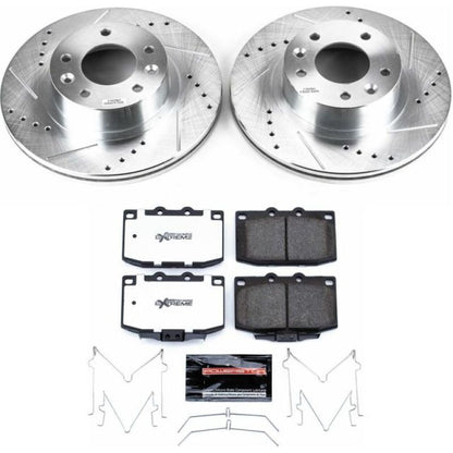 Power Stop 93-95 Mazda RX-7 Front Z26 Street Warrior Brake Kit PowerStop