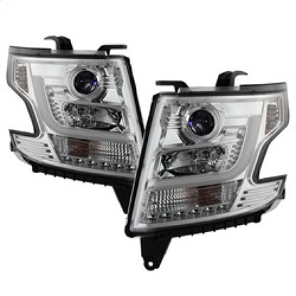 Spyder Chevy Tahoe / Suburban 2015 -2016 Projector Headlights - DRL LED - Chrome PRO-YD-CTA15-DRL-C SPYDER