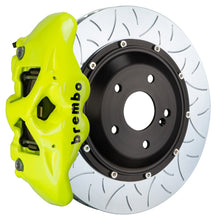 Load image into Gallery viewer, Brembo 09-16 Panamera/S/4S/Turbo Rr GT BBK 4 Pist Cast 380x28 2pc Rotor Slotted Type3- Fluo. Yellow