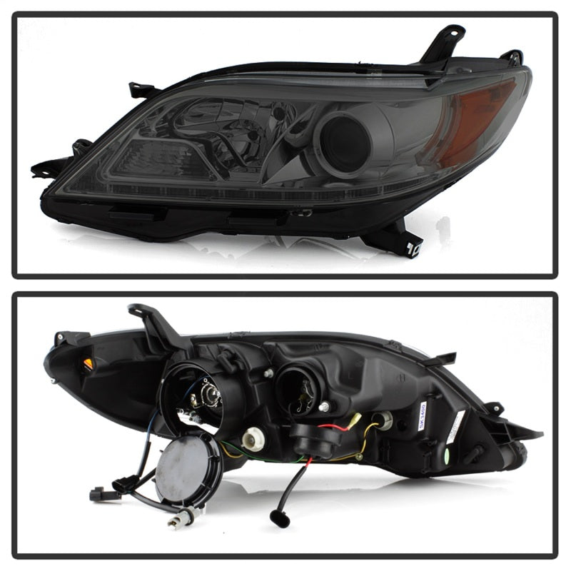 Spyder 11-14 Toyota Sienna Projector Headlights - DRL LED - Smoke PRO-YD-TSEN11-DRL-SM SPYDER