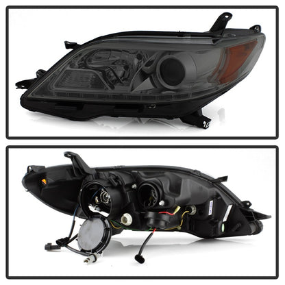 Spyder 11-14 Toyota Sienna Projector Headlights - DRL LED - Smoke PRO-YD-TSEN11-DRL-SM SPYDER