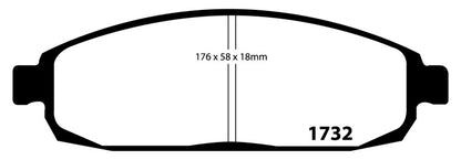 EBC YellowStuff Front Brake Pads - DP41732R EBC