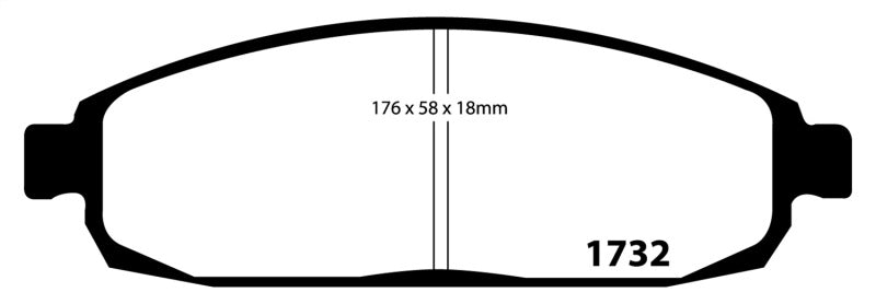 EBC YellowStuff Front Brake Pads - DP41732R