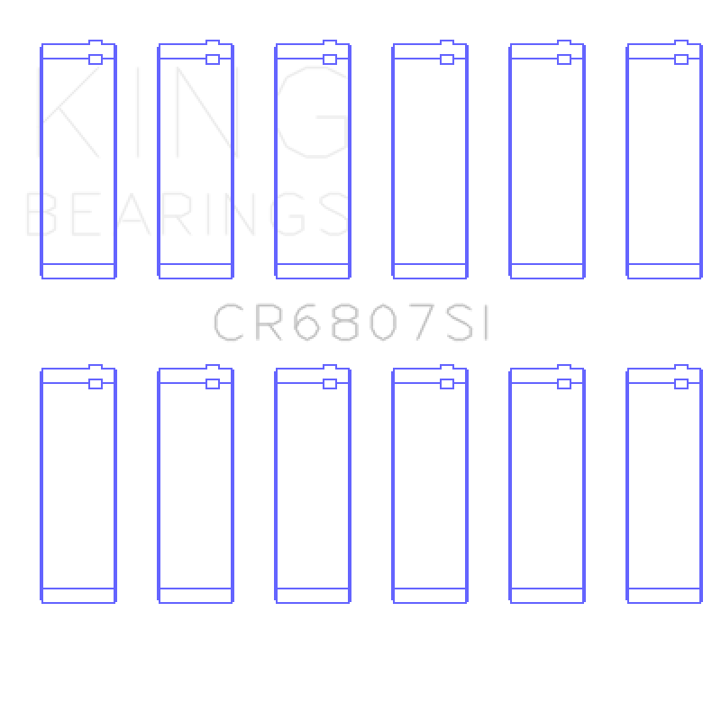 King Engine Bearings Ford V6 Triton/Ohv (Od+.002in) (Size +0.50mm) Connecting Rod Bearing Set