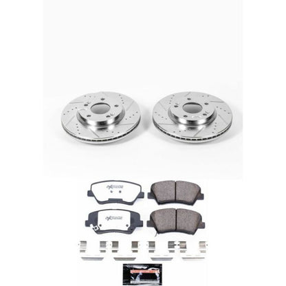 Power Stop 11-16 Hyundai Elantra Front Z26 Street Warrior Brake Kit PowerStop