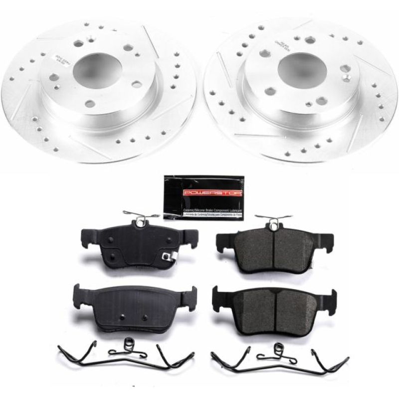 Power Stop 16-19 Honda Civic Front & Rear Z17 Evolution Geomet Coated Brake Kit