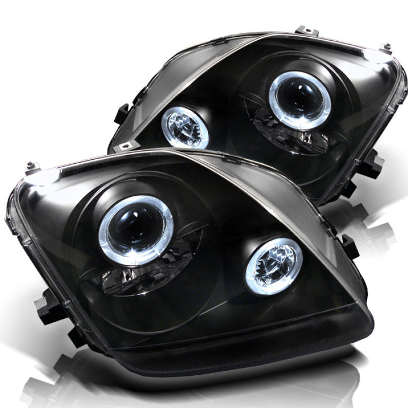Spyder Honda Prelude 97-01 Projector Headlights LED Halo Black High H1 Low H1 PRO-YD-HP97-HL-BK SPYDER