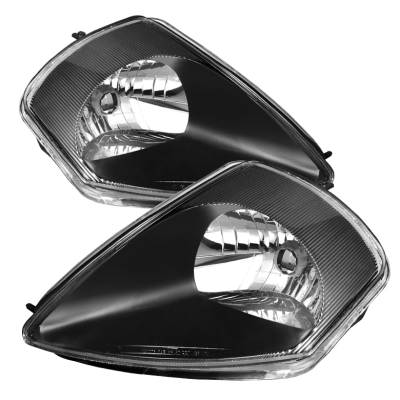 Xtune Mitsubishi Eclipse 00-05 Crystal Headlights Black HD-JH-ME00-BK SPYDER