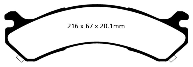 EBC YellowStuff Rear Brake Pads - DP41663R EBC